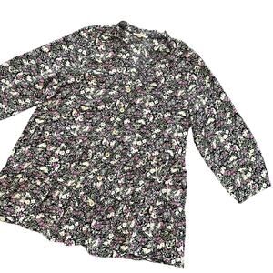 Entro Womens multicolor babydoll top, tiered, floral, size Large